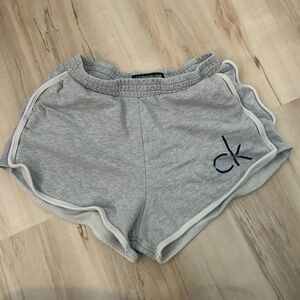 calvin klein light gray lounge shorts